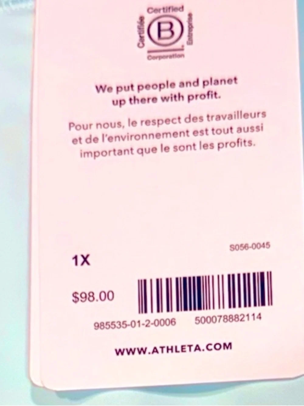 ATHLETA Salutation Stash Pocket II 7/8 Tight Legging Activewear Sport NWT 1X